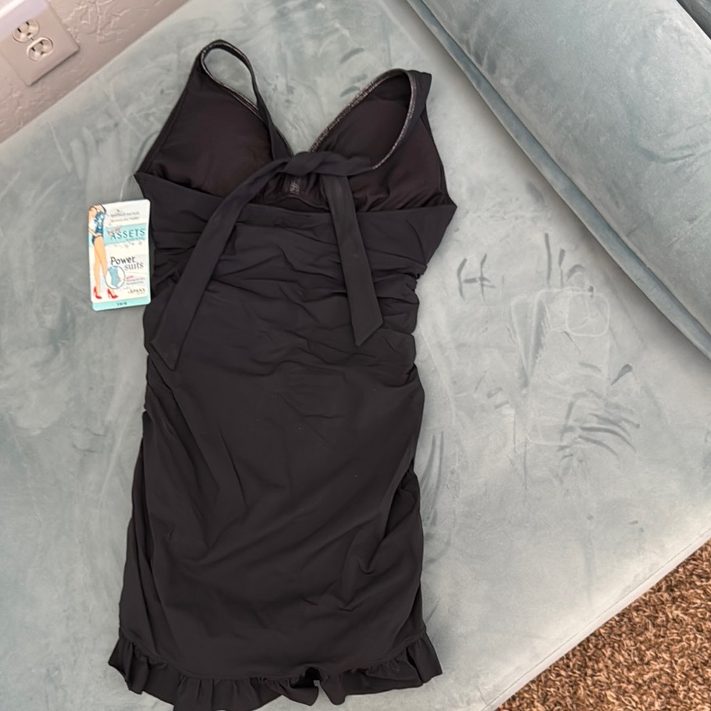 SPANX Black Halter One-Piece Swimdress - Picture 4 of 8